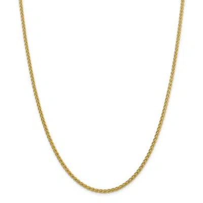 Pre-owned Superdealsforeverything Real 14kt Yellow Gold 16 Inch 2.75mm Semi-solid Wheat With Lobster Clasp Chain