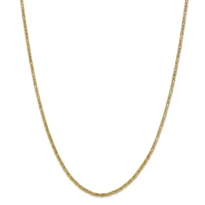 Pre-owned Superdealsforeverything Real 14kt Yellow Gold 16 Inch 2mm Byzantine With Lobster Clasp Chain; 16 Inch