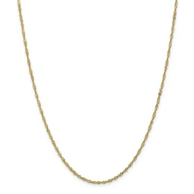 Pre-owned Superdealsforeverything Real 14kt Yellow Gold 1.6mm Singapore Chain; 30 Inch; Lobster Clasp
