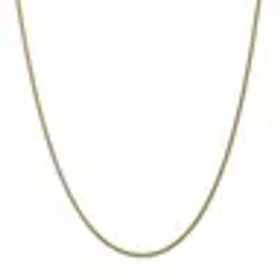 Pre-owned Superdealsforeverything Real 14kt Yellow Gold 18 Inch 1.05mm Spiga With Spring Ring Clasp Chain; 18 Inch