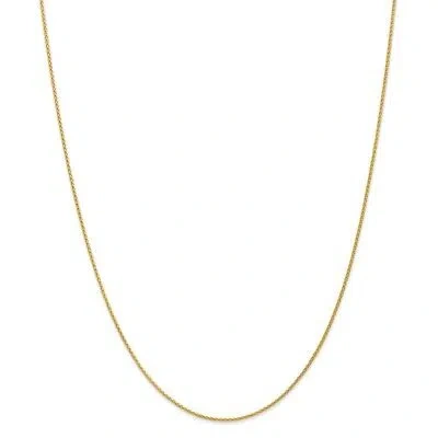Pre-owned Superdealsforeverything Real 14kt Yellow Gold 18 Inch 1.2mm Parisian Wheat With Lobster Clasp Chain