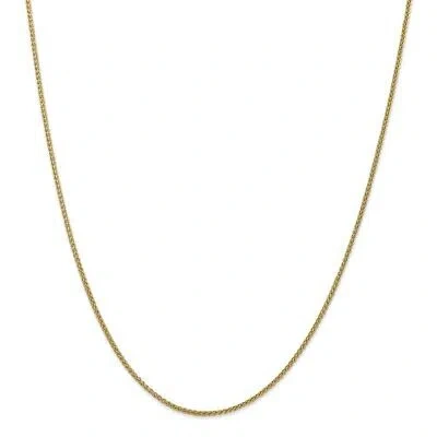 Pre-owned Superdealsforeverything Real 14kt Yellow Gold 18 Inch 1.55mm Semi-solid Wheat With Lobster Clasp Chain