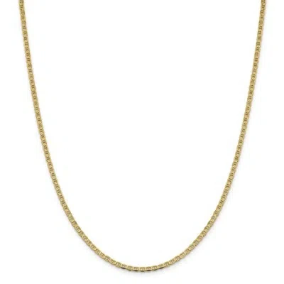 Pre-owned Superdealsforeverything Real 14kt Yellow Gold 18 Inch 2.4mm Concave Anchor With Lobster Clasp Chain
