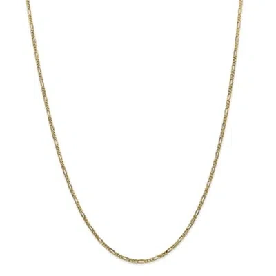 Pre-owned Superdealsforeverything Real 14kt Yellow Gold 1.8mm Flat Figaro Chain; 16 Inch; Lobster Clasp