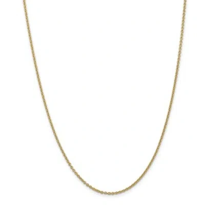 Pre-owned Superdealsforeverything Real 14kt Yellow Gold 1.95mm Round Cable Chain; 16 Inch; Lobster Clasp