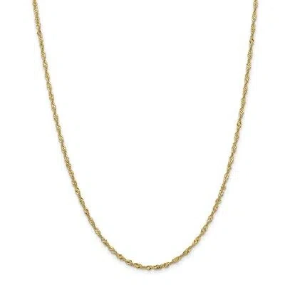 Pre-owned Superdealsforeverything Real 14kt Yellow Gold 1.9mm Singapore Chain; 24 Inch; Lobster Clasp