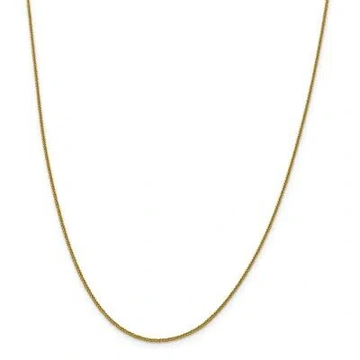 Pre-owned Superdealsforeverything Real 14kt Yellow Gold 1mm Diamond Cut Quadra Wheat Chain; 20 Inch; Lobster Clasp