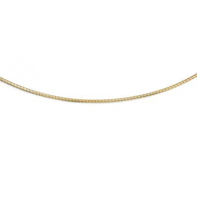 Pre-owned Superdealsforeverything Real 14kt Yellow Gold 1mm Round Detachable Clasp Omega Necklace