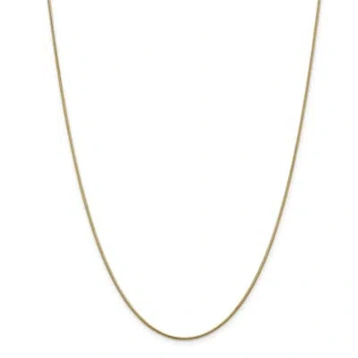 Pre-owned Superdealsforeverything Real 14kt Yellow Gold 1mm Round Snake Chain; 24 Inch; Lobster Clasp