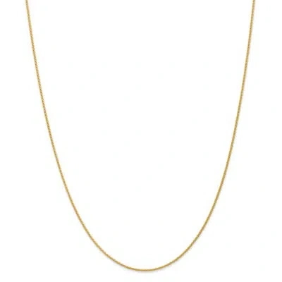 Pre-owned Superdealsforeverything Real 14kt Yellow Gold 20 Inch 1.2mm Parisian Wheat With Lobster Clasp Chain