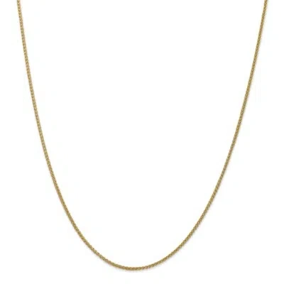 Pre-owned Superdealsforeverything Real 14kt Yellow Gold 20 Inch 1.55mm Semi-solid Wheat With Lobster Clasp Chain