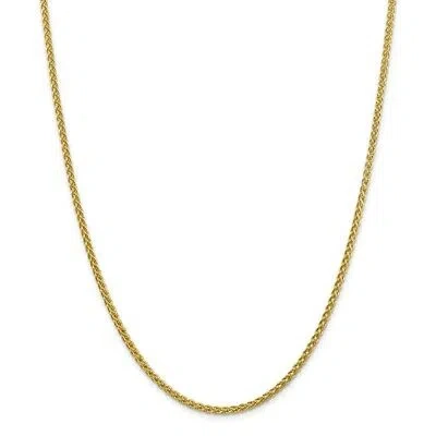 Pre-owned Superdealsforeverything Real 14kt Yellow Gold 20 Inch 2.75mm Semi-solid Wheat With Lobster Clasp Chain