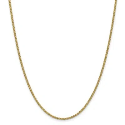 Pre-owned Superdealsforeverything Real 14kt Yellow Gold 2.1mm Spiga Chain; 30 Inch; Lobster Clasp