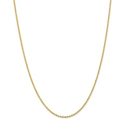 Pre-owned Superdealsforeverything Real 14kt Yellow Gold 22 Inch 2mm Regular Rope With Lobster Clasp Chain; 22 Inch