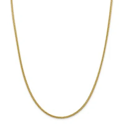 Pre-owned Superdealsforeverything Real 14kt Yellow Gold 2.35mm Semi-solid 3-wire Wheat Chain; 20 Inch