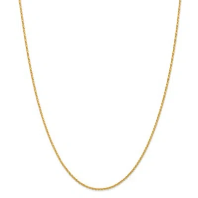 Pre-owned Superdealsforeverything Real 14kt Yellow Gold 24 Inch 1.5mm Parisian Wheat With Lobster Clasp Chain