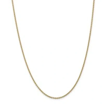 Pre-owned Superdealsforeverything Real 14kt Yellow Gold 24 Inch 1.8mm Forzantine Cable With Lobster Clasp Chain