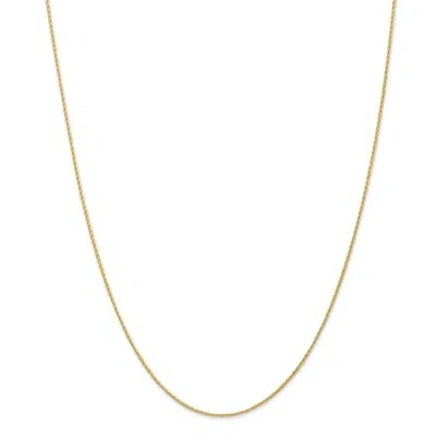Pre-owned Superdealsforeverything Real 14kt Yellow Gold 24 Inch 1mm Round Parisian Wheat With Lobster Clasp Chain