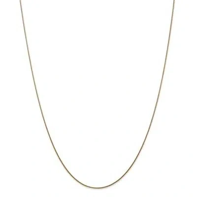 Pre-owned Superdealsforeverything Real 14kt Yellow Gold 24 Inch .8mm Round Snake With Lobster Clasp Chain; 24 Inch