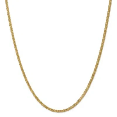 Pre-owned Superdealsforeverything Real 14kt Yellow Gold 2.60mm Semi-solid 3-wire Wheat Chain; 20 Inch