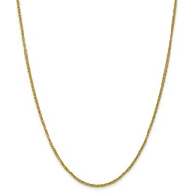 Pre-owned Superdealsforeverything Real 14kt Yellow Gold 2mm Semi-solid 3-wire Wheat Chain; 24 Inch; Lobster Clasp