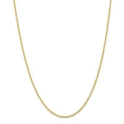 Pre-owned Superdealsforeverything Real 14kt Yellow Gold 2mm Solid Regular Rope Chain; 24 Inch; Lobster Clasp