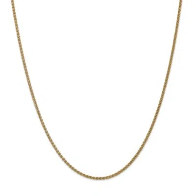Pre-owned Superdealsforeverything Real 14kt Yellow Gold 30 Inch 1.05mm Spiga With Spring Ring Clasp Chain; 30 Inch