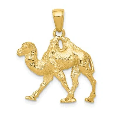 Pre-owned Superdealsforeverything Real 14kt Yellow Gold 3d Camel Pendant