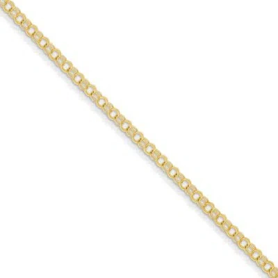 Pre-owned Superdealsforeverything Real 14kt Yellow Gold 3mm Solid Double Link Charm Bracelet; 8 Inch