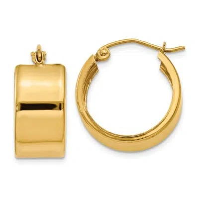 Pre-owned Superdealsforeverything Real 14kt Yellow Gold Hoop Earrings
