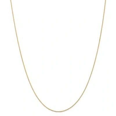 Pre-owned Superdealsforeverything Real 14kt Yellow Gold .8mm Round D/c Wheat Chain; 24 Inch