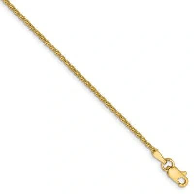 Pre-owned Superdealsforeverything Real 14kt Yellow Gold 9 Inch 1.5mm Parisian Wheat With Lobster Clasp Anklet