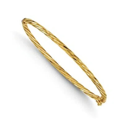 Pre-owned Superdealsforeverything Real 14kt Yellow Gold Bangle