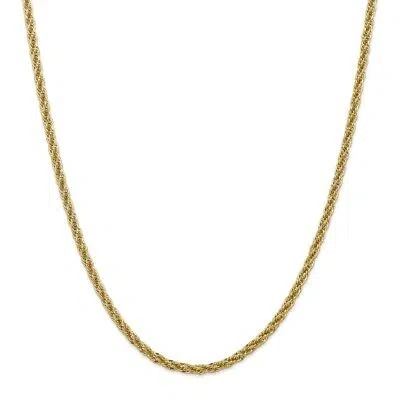 Pre-owned Superdealsforeverything Real 14kt Yellow Gold Diamond-cut 3.3mm Semi-solid Chain; 20 Inch; Lobster Clasp