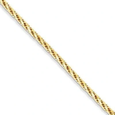 Pre-owned Superdealsforeverything Real 14kt Yellow Gold Diamond-cut 3.3mm Semi-solid Chain Chain Bracelet; 7 Inch