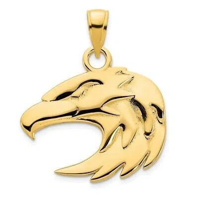 Pre-owned Superdealsforeverything Real 14kt Yellow Gold Eagle Pendant
