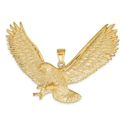 Pre-owned Superdealsforeverything Real 14kt Yellow Gold Eagle Pendant