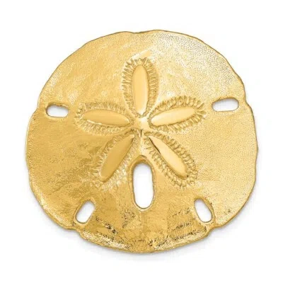 Pre-owned Superdealsforeverything Real 14k Yellow Gold Fits Up To 8mm And 10mm Medium Sand Dollar Slide