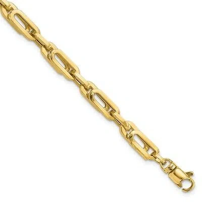 Pre-owned Superdealsforeverything Real 14kt Yellow Gold Gold Polished Fancy Link Mens Bracelet