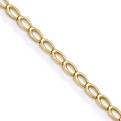 Pre-owned Superdealsforeverything Real 14kt Yellow Gold Gold Polished Open Link Bracelet; 7.5 Inch