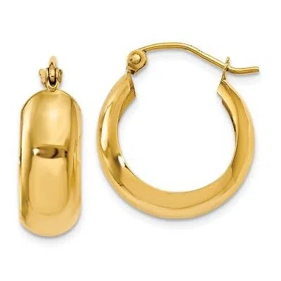 Pre-owned Superdealsforeverything Real 14kt Yellow Gold Hoop Earrings