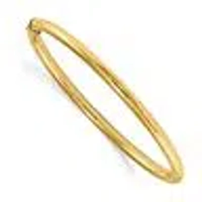 Pre-owned Superdealsforeverything Real 14kt Yellow Gold Madi K 2.5mm Slip-on Baby Bangle; 5 Inch