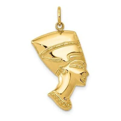 Pre-owned Superdealsforeverything Real 14kt Yellow Gold Nefertiti Charm