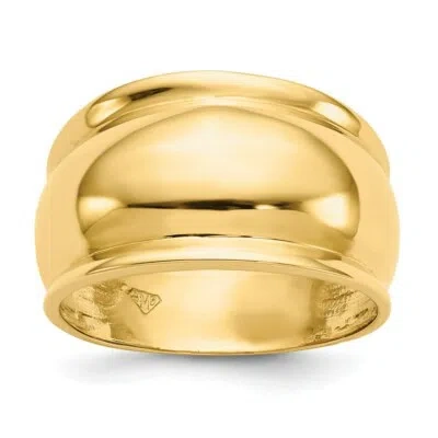 Pre-owned Superdealsforeverything Real 14kt Yellow Gold Polished Dome Ring S:7