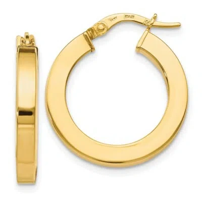Pre-owned Superdealsforeverything Real 14kt Yellow Gold Polished Earrings