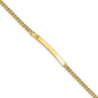 Pre-owned Superdealsforeverything Real 14kt Yellow Gold Two Strand Rope Id Chain Bracelet; 8 Inch; Lobster Clasp