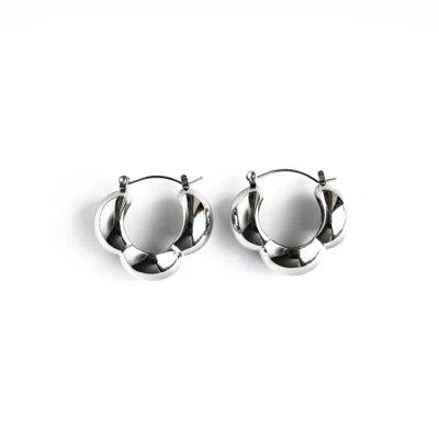 Superdivajewellery Women's Bubble Silver Earrings