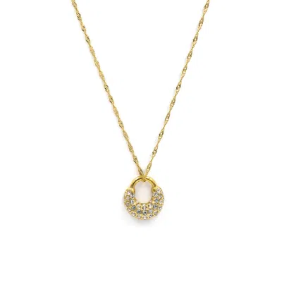 Superdivajewellery Women's Gold Basket Crystal Necklace