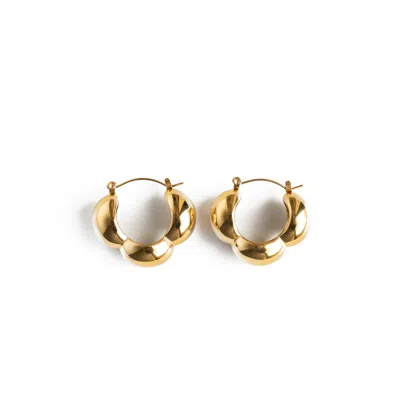Superdivajewellery Women's Hoop Gold Bubble Earrings