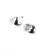 Superdivajewellery Women's Pear Drop Silver Curve Hoop Earrings In Silver